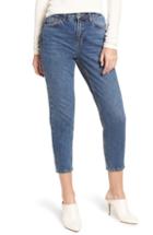 Petite Women's Topshop Petite Mid Denim Mom Jeans W X 28l (fits Like 28-29w) - Blue