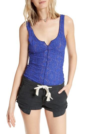 Women's Free People Piece Dye Lace Camisole - Purple