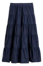 Women's J.crew French Creek Tired Cotton Poplin Midi - Blue
