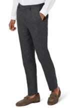 Men's Topman Skinny Fit Linen Suit Trousers X 34 - Grey