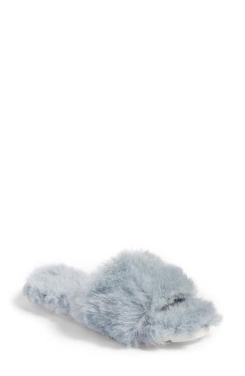 Women's Joshua Sanders Faux Fur Slide Sandal .5us / 36eu - Blue