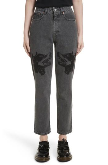 Women's Ashley Williams Dog Embroidered Jeans