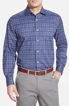 Men's David Donahue Fit Plaid Sport Shirt