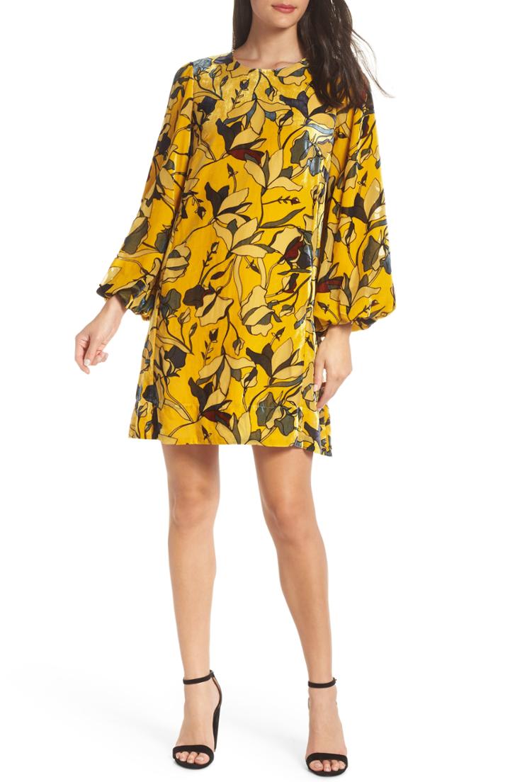Women's French Connection Short Sleeve Faux Suede Dress