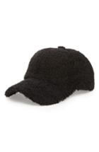 Women's Sole Society Fleece Baseball Cap - Black