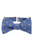 Men's Ted Baker London Paisley Silk & Wool Bow Tie, Size - Blue