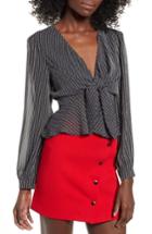 Women's Astr The Label Laney Tie Front Top - Black