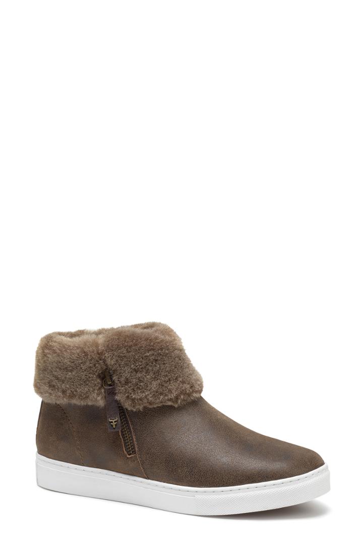 Women's Trask Lexi Genuine Shearling Sneaker M - Brown