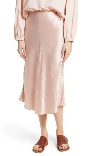 Women's Vince Satin Slip Skirt - Pink