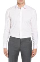Men's Nordstrom Men's Shop Tech-smart Traditional Fit Stripe Stretch Dress Shirt .5 32/33 - Pink