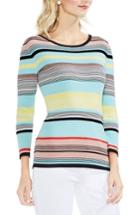 Women's Vince Camuto Colorblock Ribbed Sweater, Size - Black