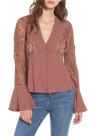 Women's Astr The Label Hallie Lace Blouse