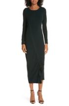 Women's Milly Diagonal Ruched Tunnel Dress, Size - Green