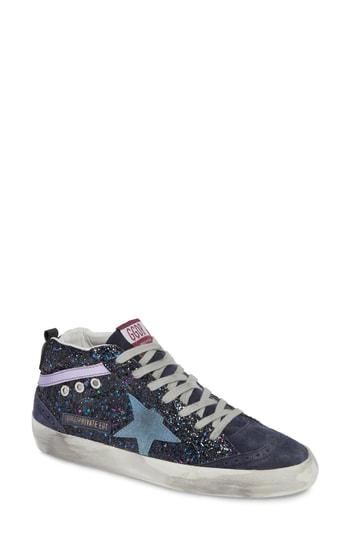 Women's Golden Goose Mid Star Glitter Sneaker Us / 35eu - Blue