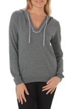 Women's The White Company Contrast Cashmere Hoodie - Black