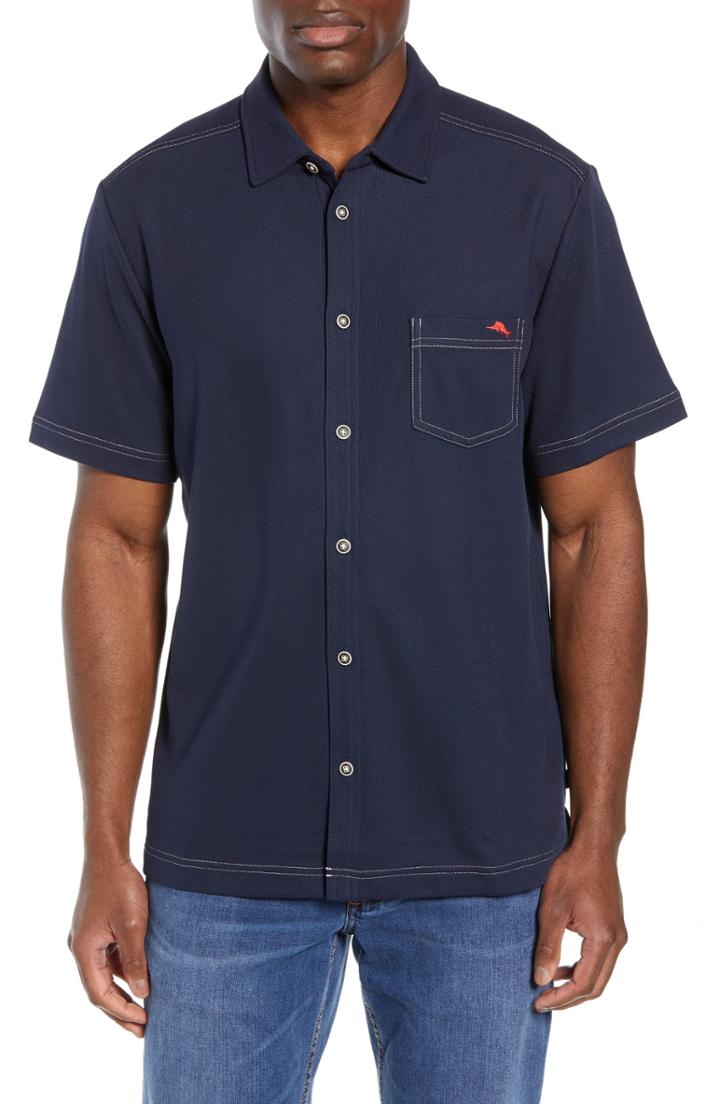 Men's Tommy Bahama Emfielder 2.0 Camp Shirt - Blue