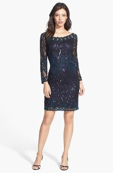 Pisarro Nights Beaded Long Sleeve Short