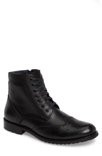 Men's English Laundry Viola Wingtip Boot .5 M - Black