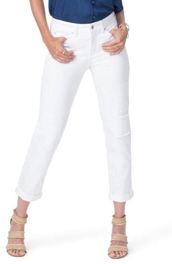 Women's Nydj Patchwork Boyfriend Jeans - White