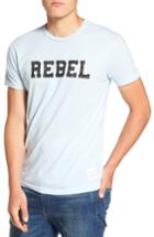 Men's Retro Brand Rebel Graphic T-shirt - Blue