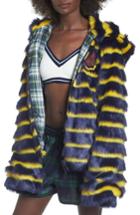 Women's Fenty Puma By Rihanna Faux Shearling Hooded Jacket - Blue
