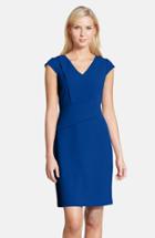 Women's Adrianna Papell Asymmetric Waist Stretch Crepe Sheath Dress