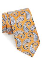 Men's Nordstrom Men's Shop Paisley Silk Tie, Size - Orange