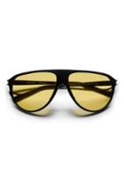 Men's District Vision Yukari 60mm Aviator Sunglasses - Black/ Yellow