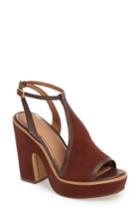 Women's Linea Paolo India T-strap Platform Sandal M - Brown