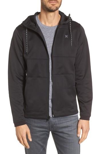 Men's Hurley Therma Protect Zip Hoodie, Size - Black