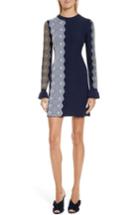 Women's 3.1 Phillip Lim Intarsia Lace Wool Blend Dress - Blue