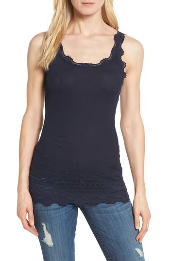 Women's Rosemunde Silk & Cotton Rib Knit Tank - Ivory