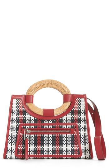 Fendi Runaway Tartan Plaid Shopper - Red