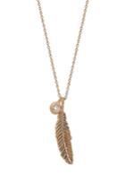 Women's Kismet By Milka Diamond Mini Raven Feather Pendant Necklace