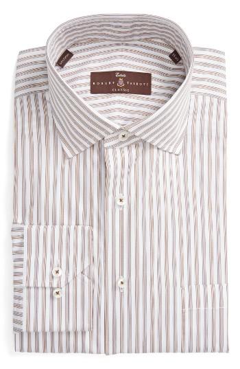 Men's Robert Talbott Estate Classic Fit Stripe Dress Shirt .5 - Brown