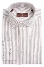 Men's Robert Talbott Estate Classic Fit Stripe Dress Shirt .5 - Brown