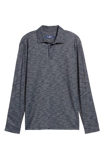 Men's Stone Rose Flame Knit Polo, Size - Blue