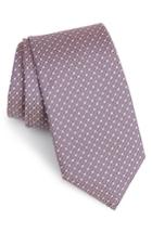 Men's Boss Neat Geometric Silk Tie, Size - Pink