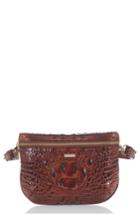 Brahmin Croc Embossed Leather Belt Bag - Brown