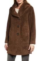 Women's Sofia Cashmere Wool Blend Coat - Brown