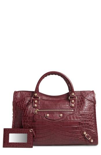 Balenciaga Giant City Croc-embossed Leather Tote -