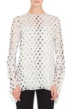 Women's Akris Hotel Facade Print Silk Blouse - White