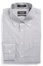 Men's Nordstrom Men's Shop Traditional Fit Non-iron Gingham Dress Shirt .5 32 - Grey