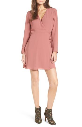 Women's Lush Elly Wrap Dress - Pink