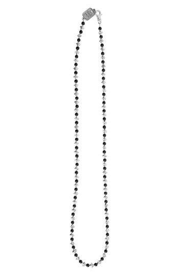 Men's King Baby Onyx & Silver Bead Necklace