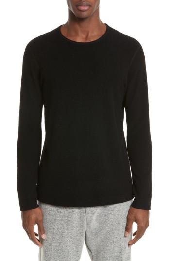 Men's Wings + Horns Felted Wool Blend Sweater - Black