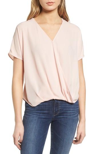 Women's Trouve Surplice Top, Size - Pink