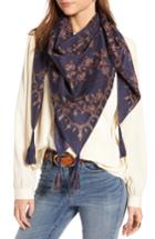 Women's Treasure & Bond Silk Square Scarf, Size - Blue