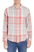 Men's Tommy Bahama Monteverde Madras Fit Shirt, Size Medium - Red