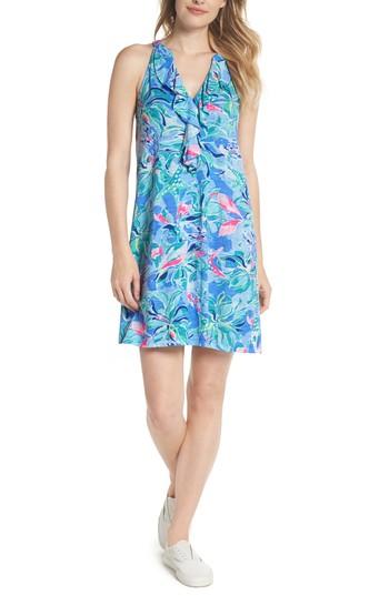 Women's Lilly Pulitzer Shay Ruffle Halter Dress - Blue